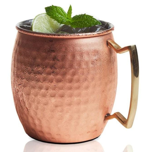 Brilliant Hammered Copper Moscow Mule Mug