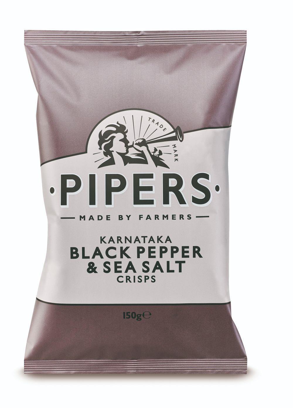 Pipers Karnataka Black Pepper & Sea Salt Potato Crisp 150g - Kitchenalia Westboro