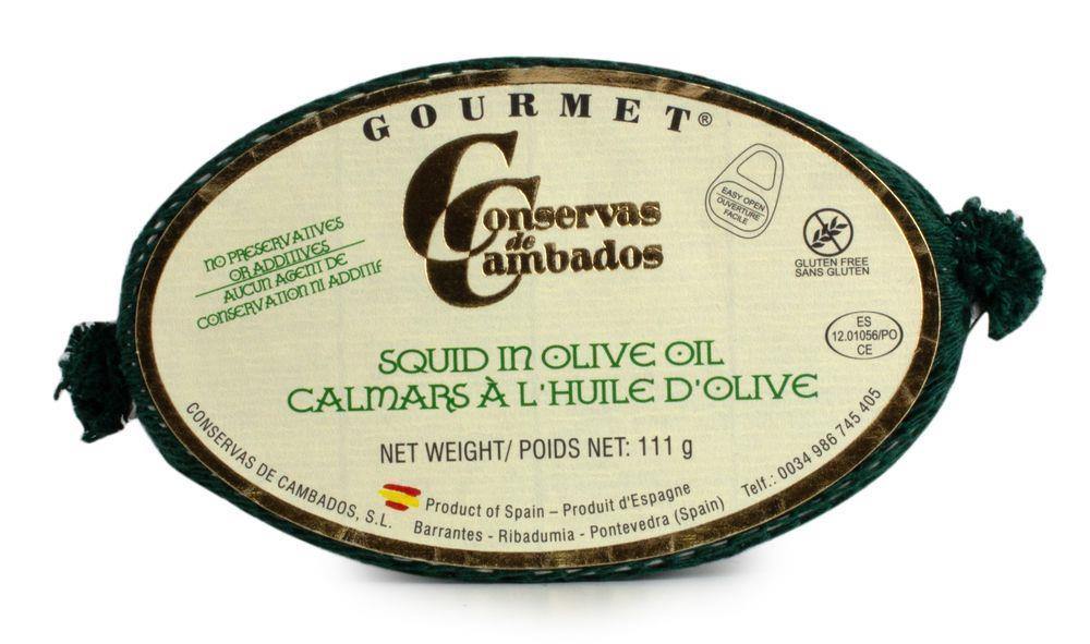 Conservaas de Cambados Squid in Olive Oil 111g - Kitchenalia Westboro