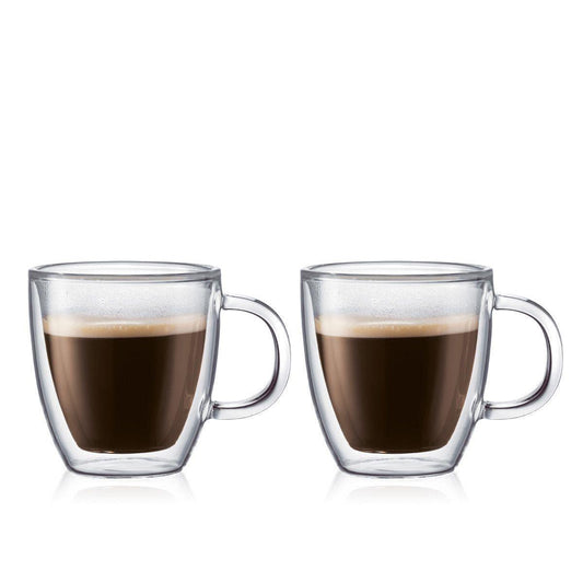 Bodum Bistro Double Wall Glass Espresso Cup 5oz, set of 2 - Kitchenalia Westboro