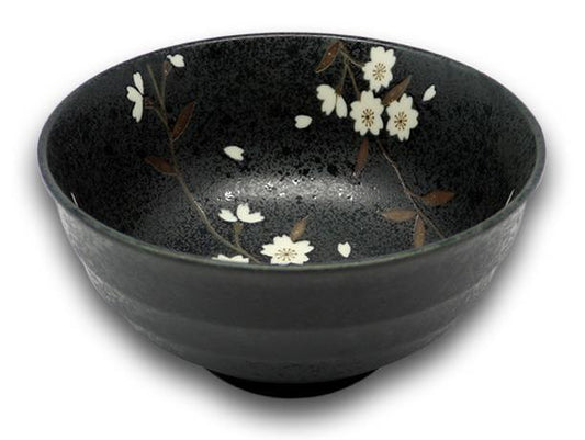 Black Cherry Blossom 8" Japanese Bowl - Kitchenalia Westboro