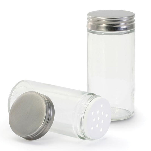 Rsvp Large Square Glass Spice Bottle - Clear