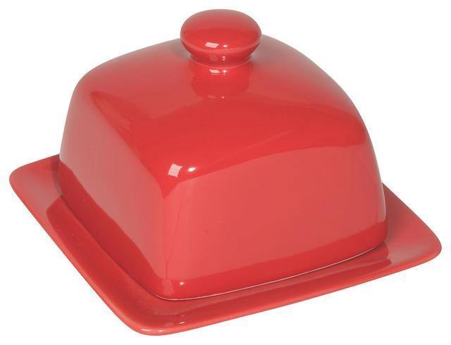 Now Designs Square Butter Dish Red - Kitchenalia Westboro