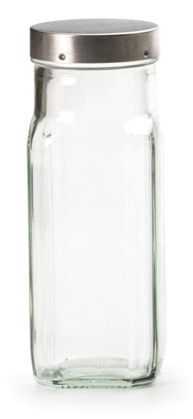 RSVP Large Square Glass Spice Jar - Kitchenalia Westboro