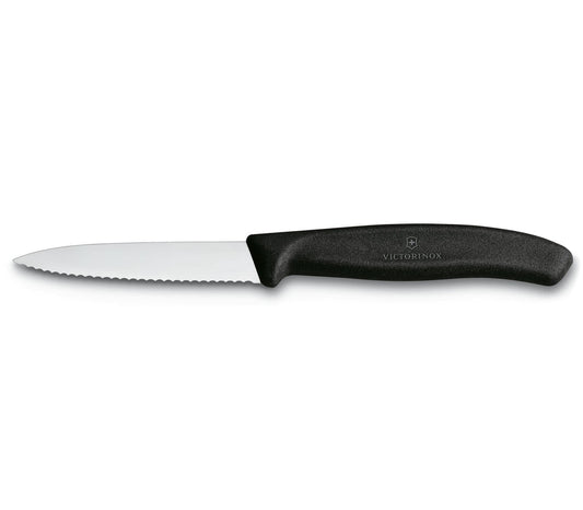 Victorinox Swiss Classic 3" Serrated Paring Knife Black - Kitchenalia Westboro