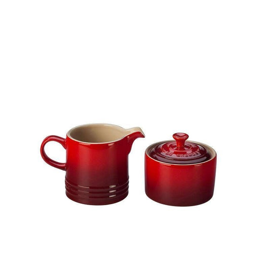 Le Creuset Ceramic Cream And Sugar Set Cerise - Kitchenalia Westboro