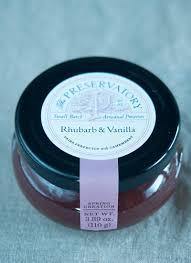 The Preservatory Rhubarb & Vaniila Preserve 220ml - Kitchenalia Westboro