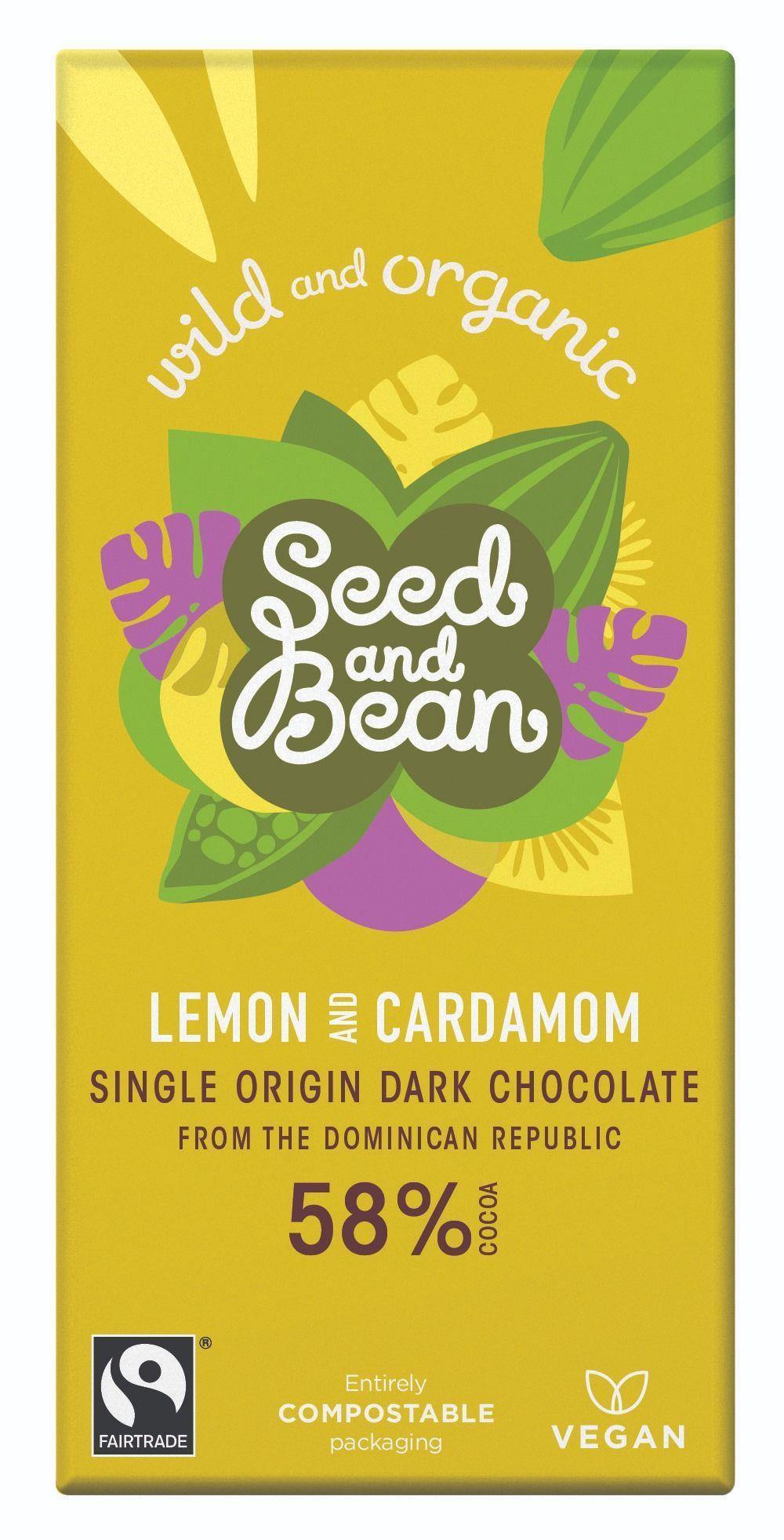 Seed & Bean Lemon Cardamom Dark Chocolate 58% 80g - Kitchenalia Westboro