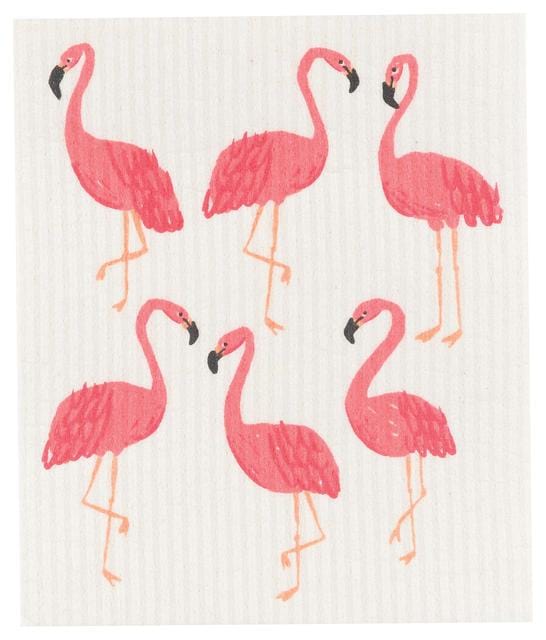 Swedish Sponge Cloth Flamingos