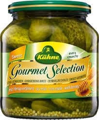 Kuhne Sweet Pickled Gherkins 500ml - Kitchenalia Westboro
