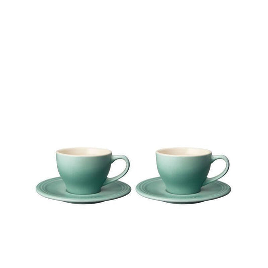 Le Creuset Classic Cappuccino Cups (Set of 2) Sage - Kitchenalia Westboro