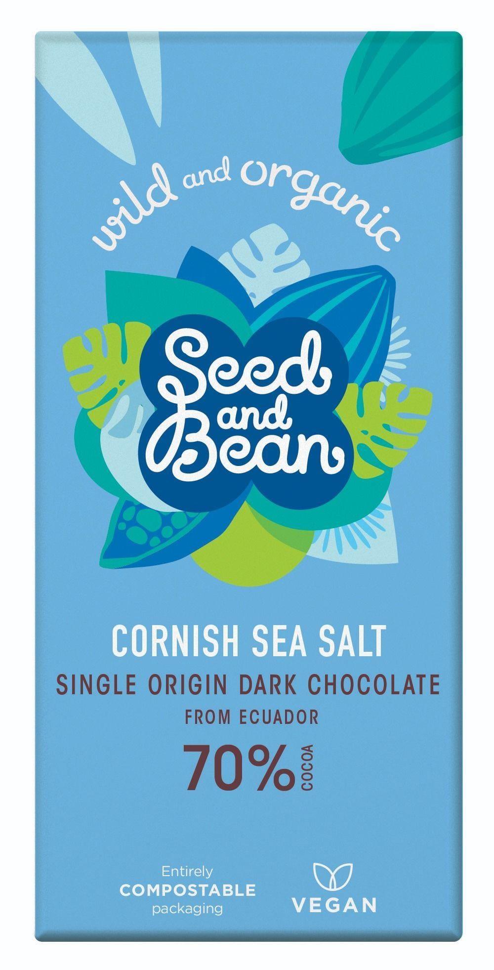 Seed & Bean Cornish Sea Salt Dark Chocolate 70% - Kitchenalia Westboro