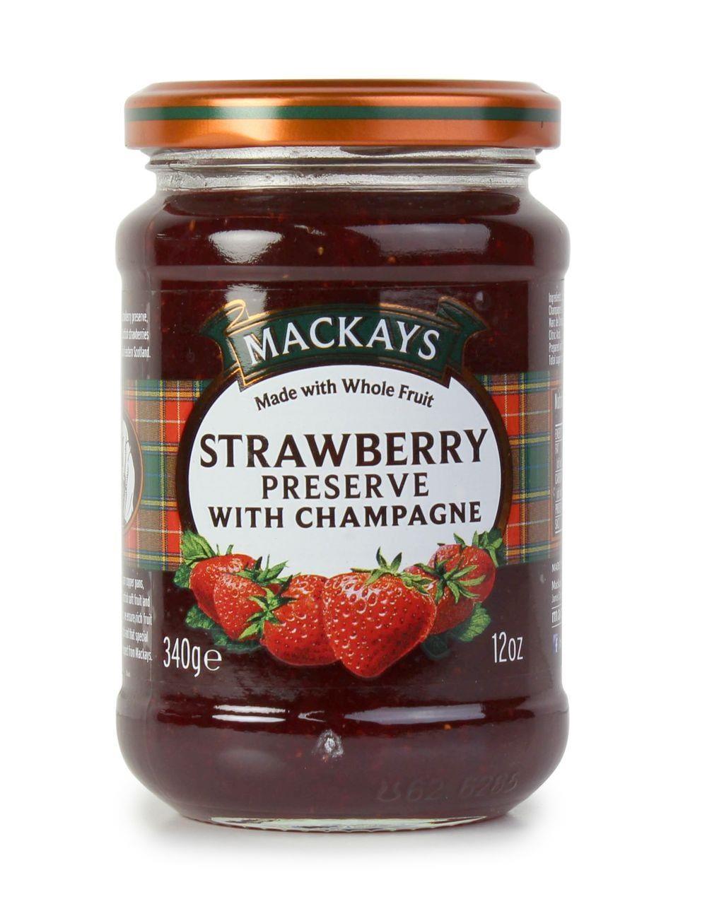 MacKays Strawberry with Champagne  Preserve 340g - Kitchenalia Westboro
