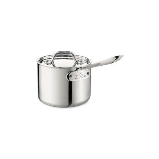 All-Clad D3 Stainless 3-ply Bonded Cookware, Sauce Pan with lid, 2 quart - Kitchenalia Westboro