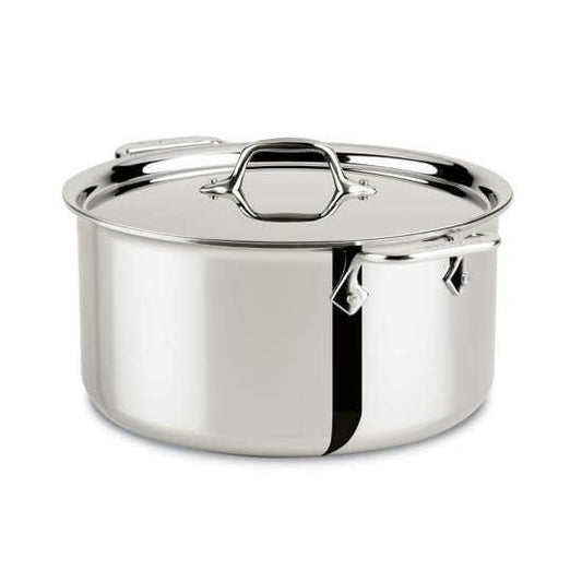 All-Clad D3 Stainless 3-ply Bonded Cookware, Stockpot with lid, 8 quart - Kitchenalia Westboro