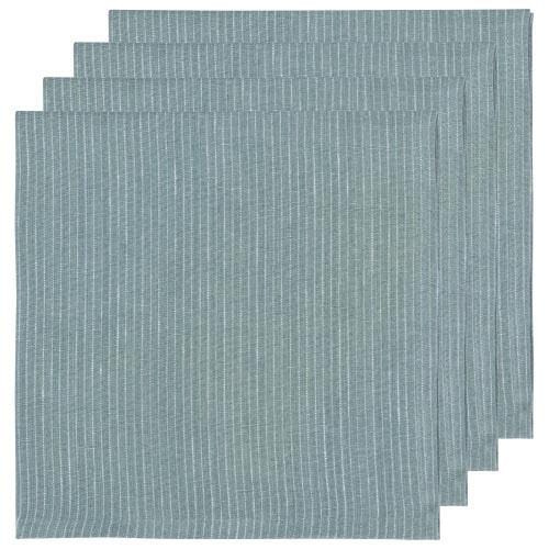 Napkins Linen Pinstripe Lagoon