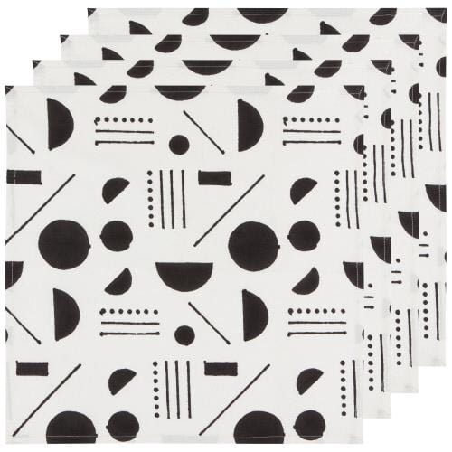 Napkins Block Domino Set of 4