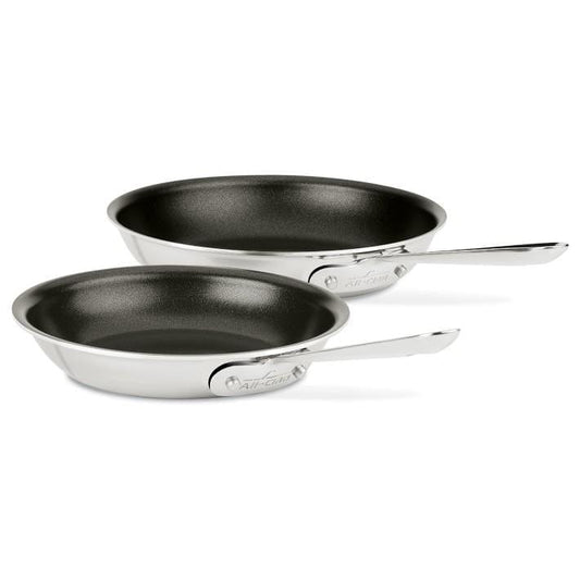 All-Clad D3 Stainless Steel Nonstick Fry Pan Set, 8" & 10"