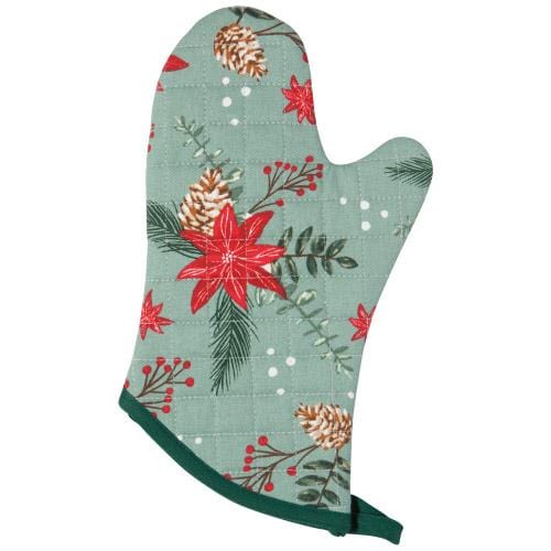 Oven Mitts Classic Poinsettia