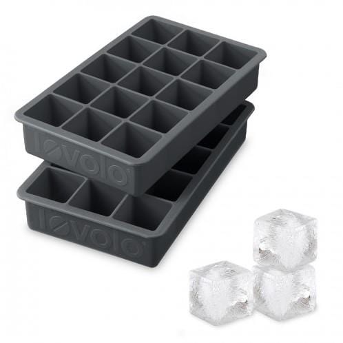 Tovolo Perfect Cube Ice Trays – Set of 2 Charcoal