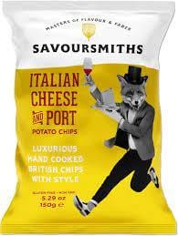 Savoursmith Crisps Italian Cheese & Port 150g