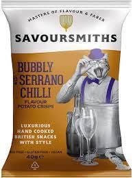 Savoursmiths Crisps Bubbly & Serrano Chilli 150g