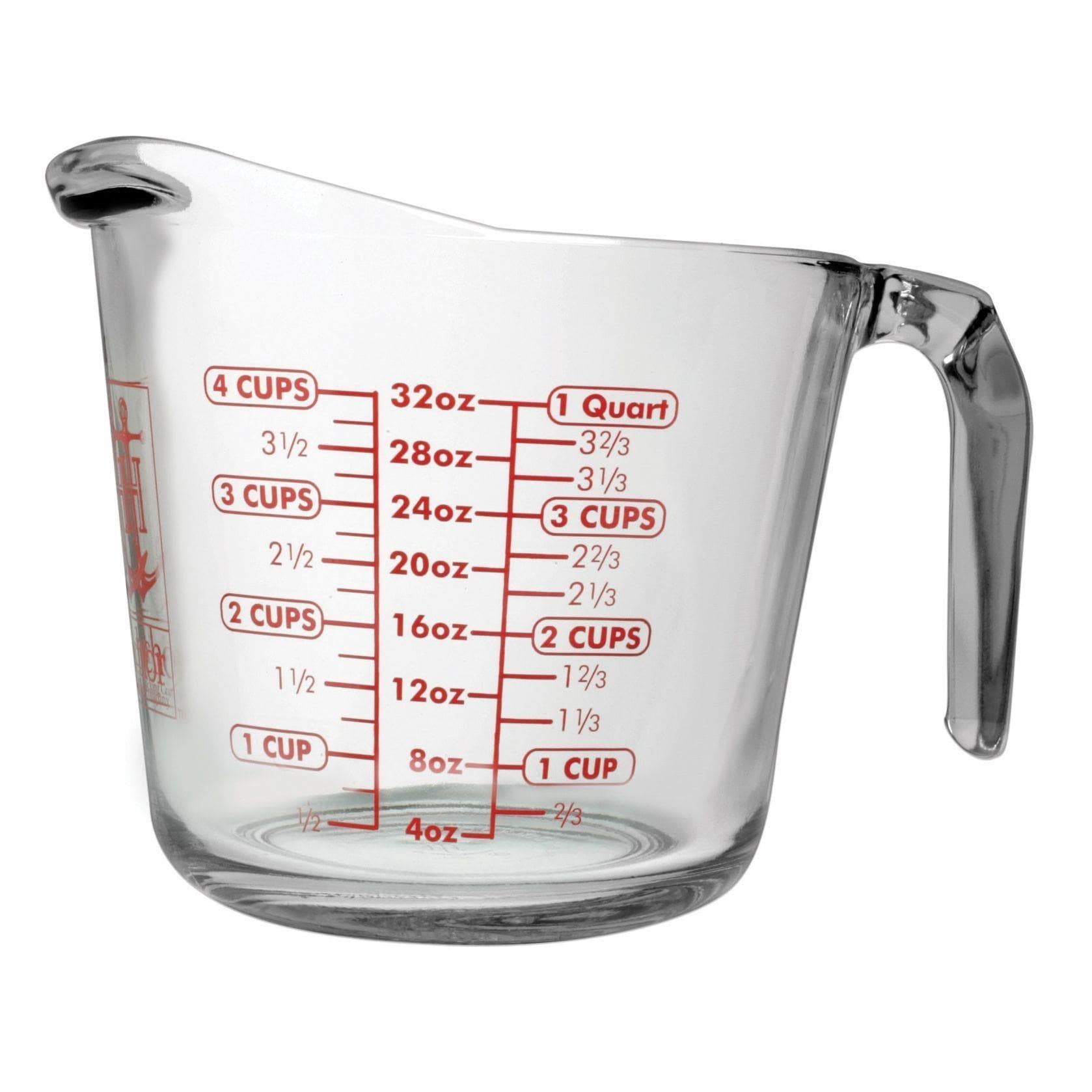 Anchor Hocking 4 Cup Glass Measuring Cup - Kitchenalia Westboro